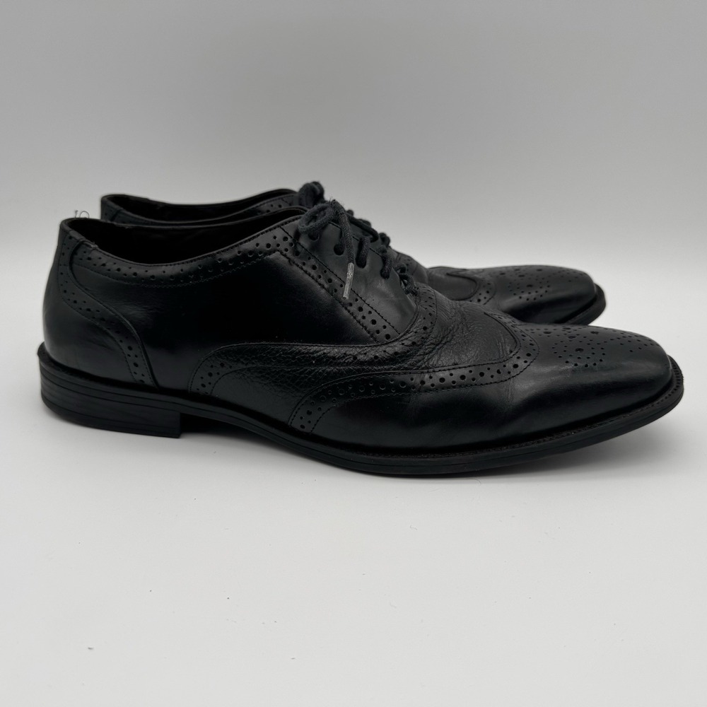 Men's Studio Belvedere Ryan Men's Size 11D Black Leather Lace Up Oxford Shoes